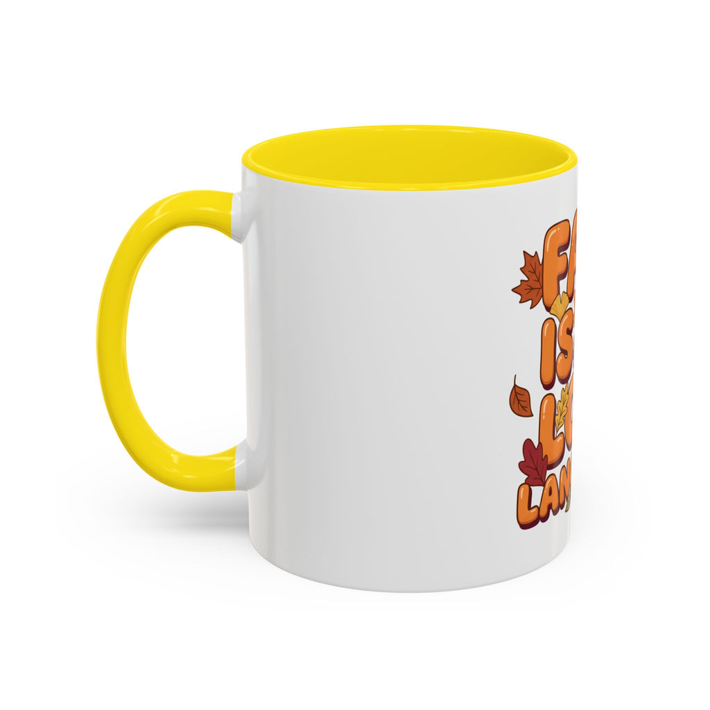 Fall Is My Love Language Accent Coffee Mug