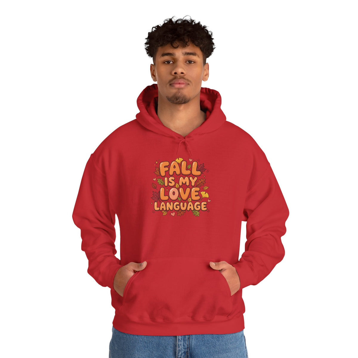 Fall Is My Love Language Hoodie – Autumn Leaves Graphic Sweatshirt