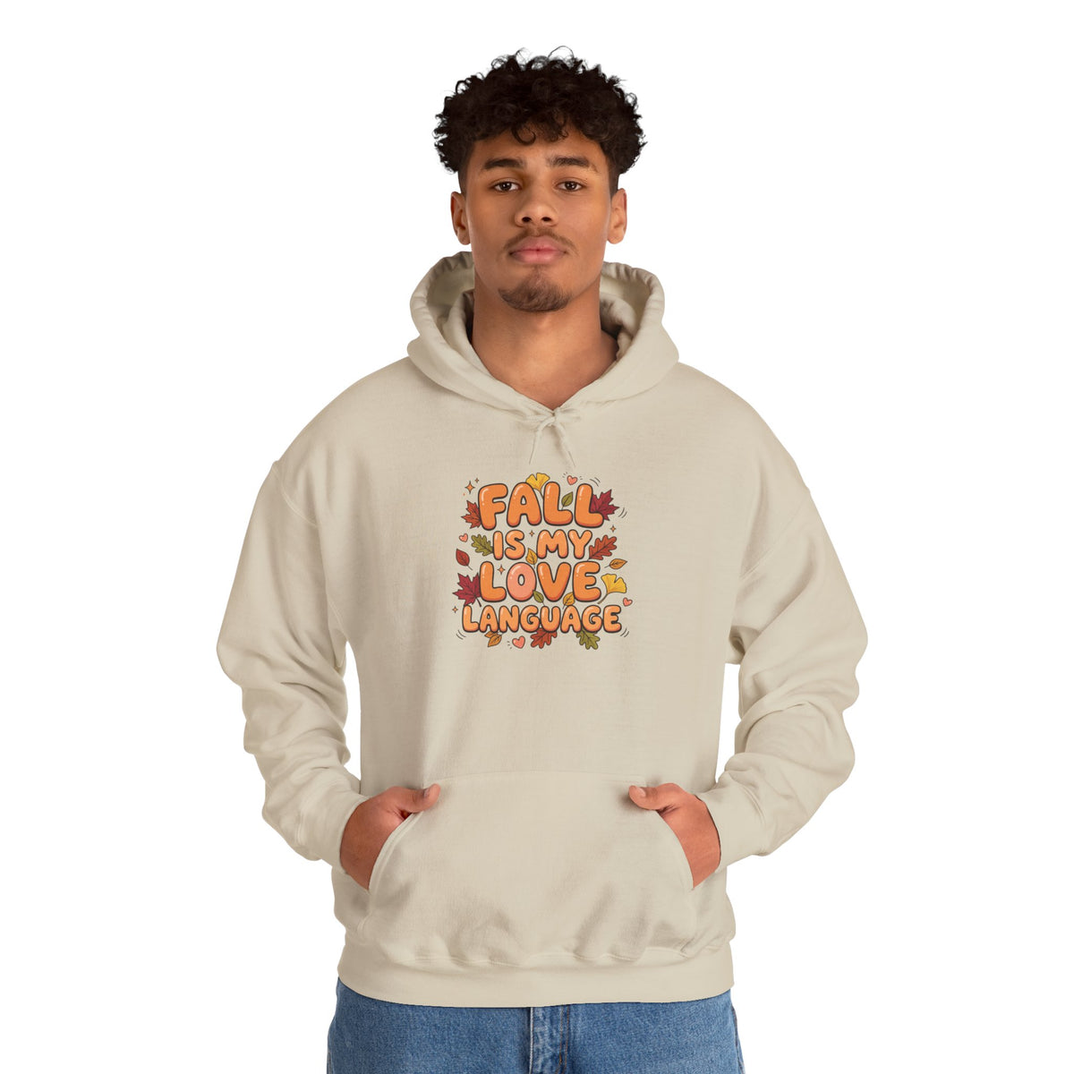 Fall Is My Love Language Hoodie – Autumn Leaves Graphic Sweatshirt