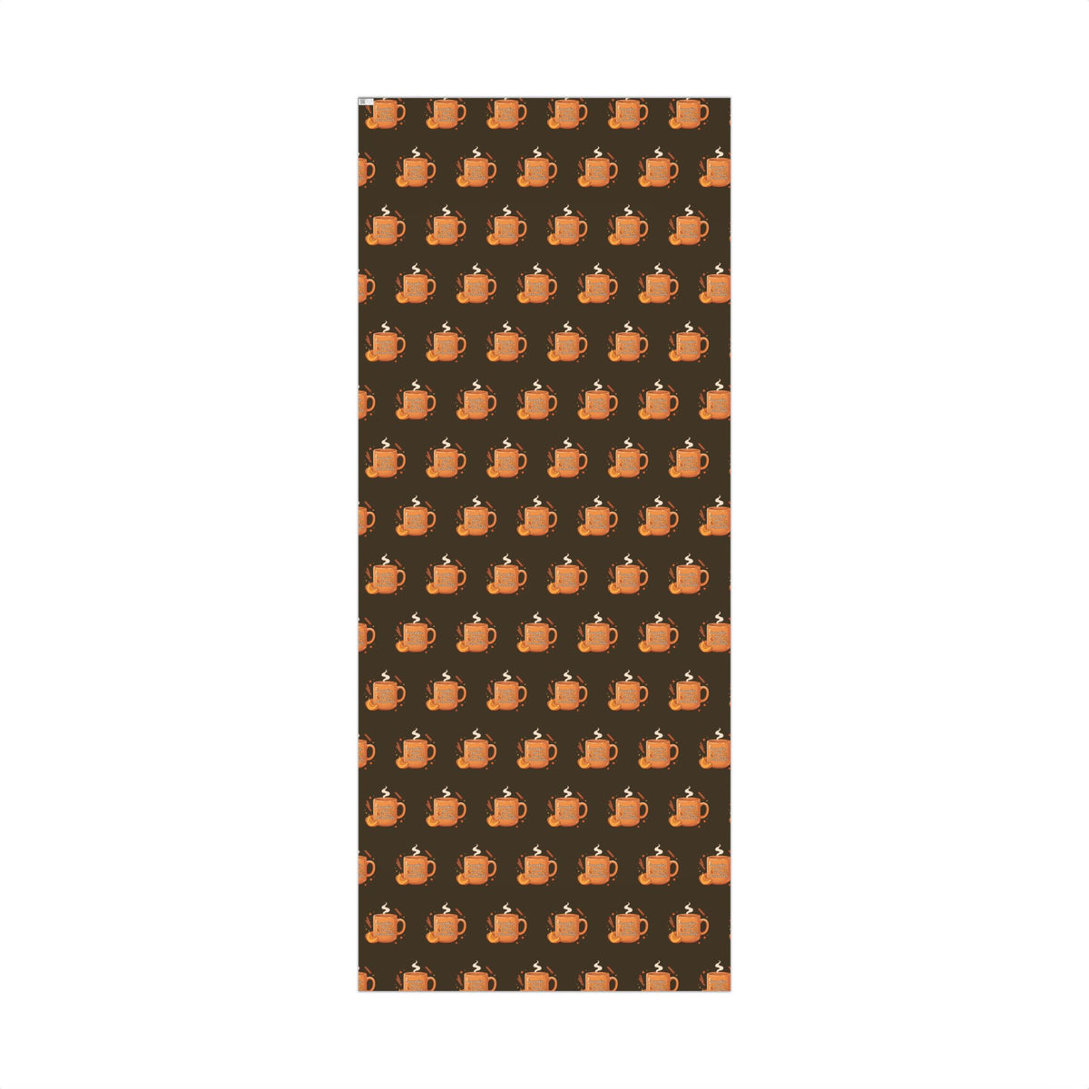 Wrapping Paper — Cozy Pumpkin Spice Mug Pattern (Fall Gift Wrap)