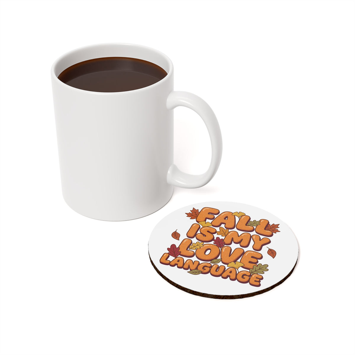 Fall Is My Love Language Cork Coaster
