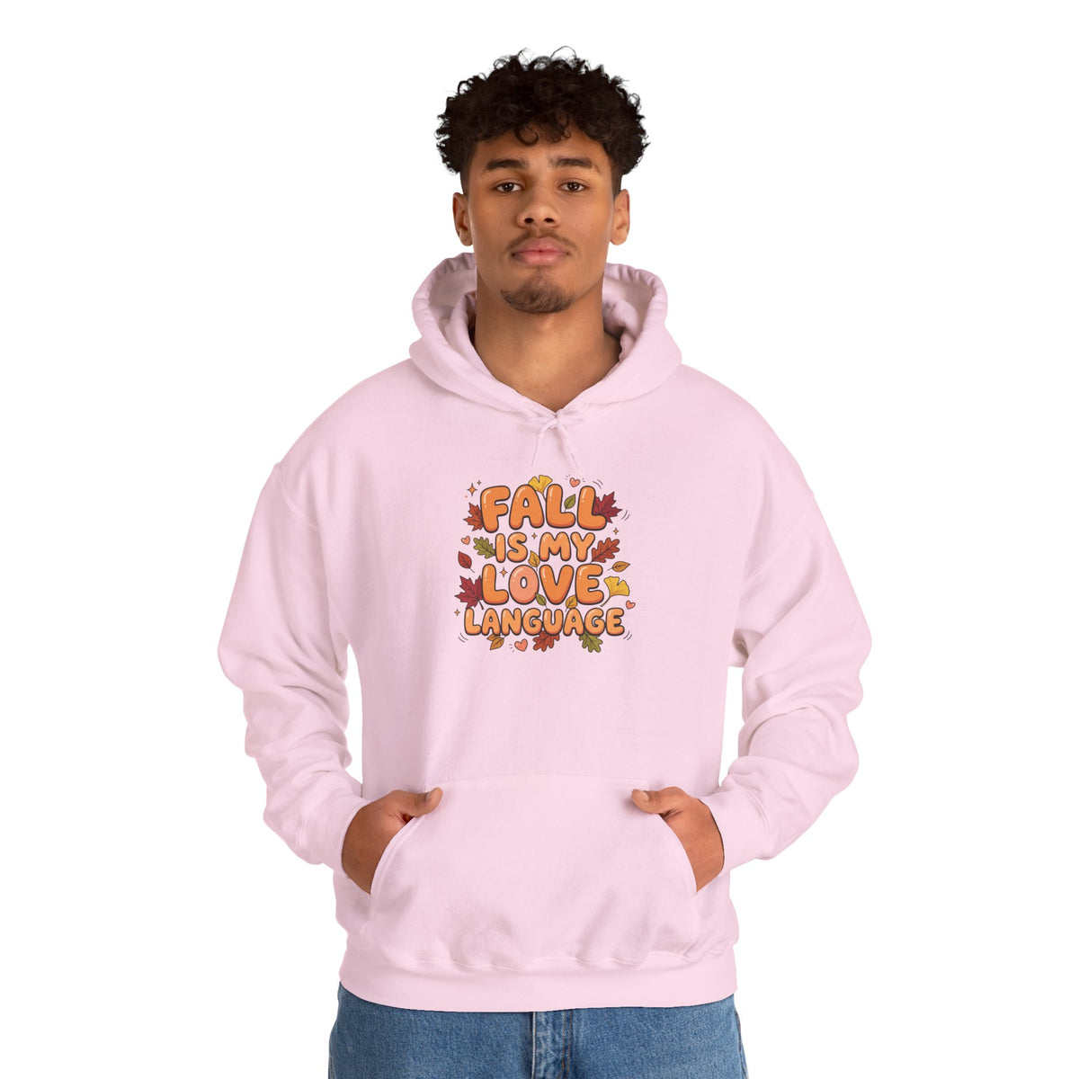 Fall Is My Love Language Hoodie – Autumn Leaves Graphic Sweatshirt