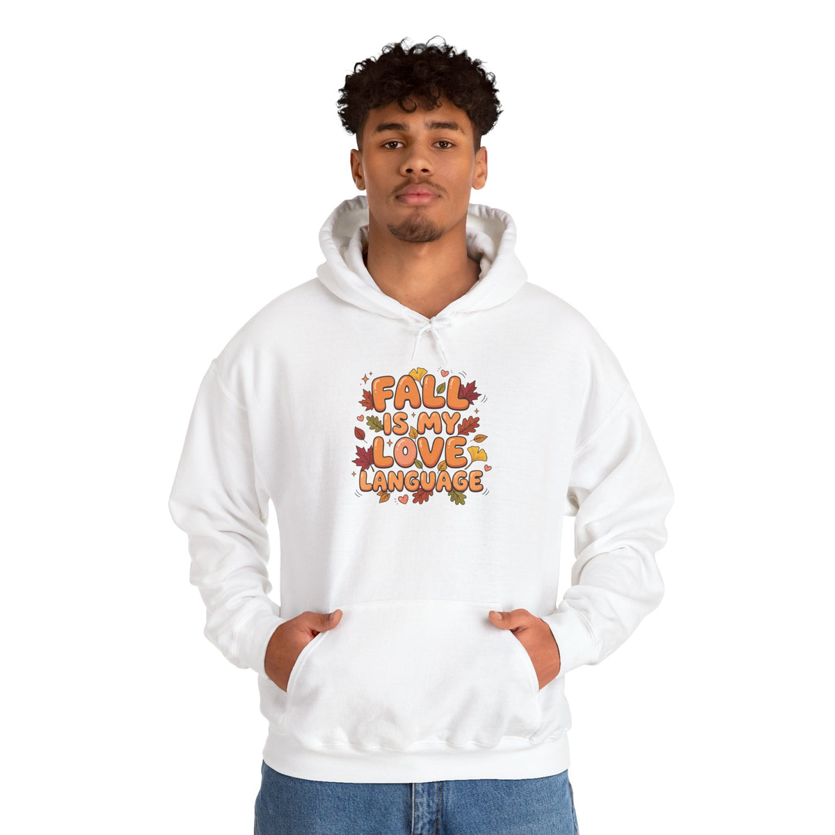 Fall Is My Love Language Hoodie – Autumn Leaves Graphic Sweatshirt