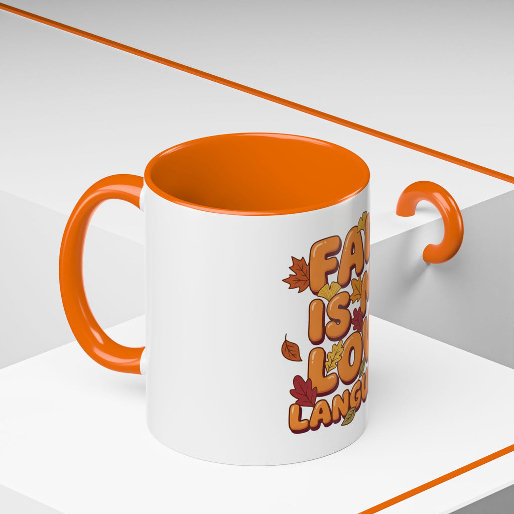 Fall Is My Love Language Accent Coffee Mug