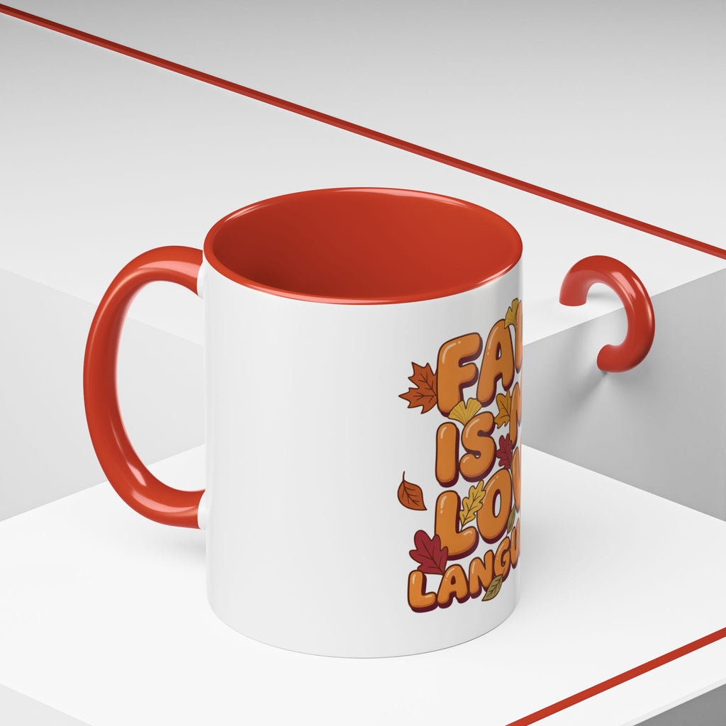 Fall Is My Love Language Accent Coffee Mug